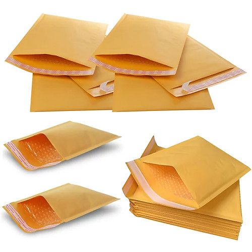 BUBBLE PADDED POSTAL ENVELOPES MAILERS BAGS GOLD & White| ALL SIZES & QUANTITIES