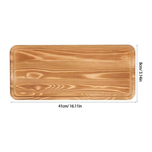 Wooden Serving Trays 3Pcs Coffee Vintage Style for Kitchen Living Room Decor — image 5