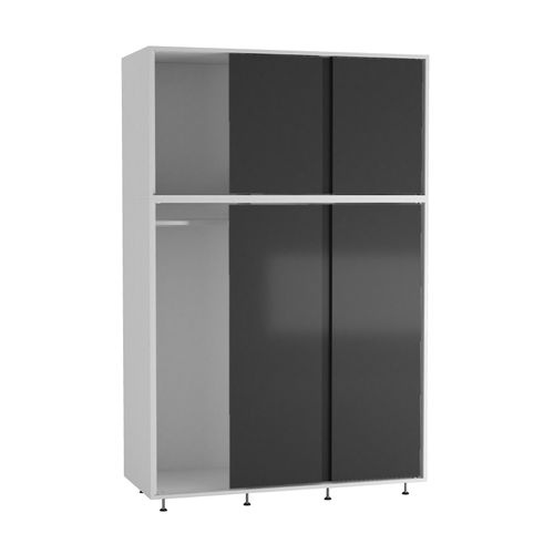 6 Sliding Doors Wardrobe Bedroom Storage Closet Clothes Hanging Rail Cupboard — image 6