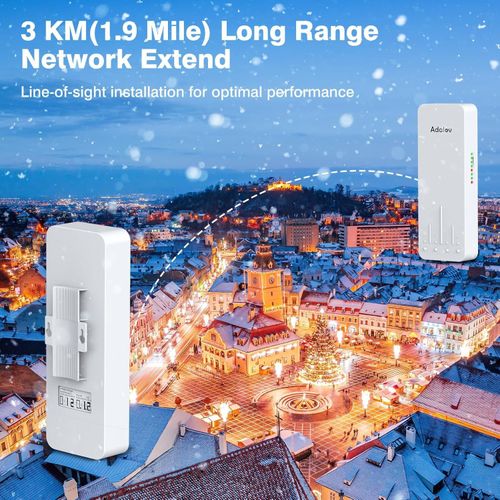 AdaLov Outdoor Wireless Bridge CPE660 with Mounts, Plug & Play | 5.8GHz WiFi — image 6