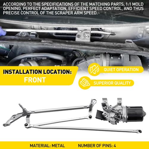 For 2007-2012 Renault Clio Mk3 Front Windscreen Wiper Motor & Linkage 8200383752 — image 6