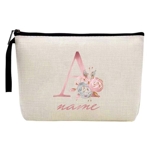 Personalised Custom Name Text -Makeup Bag Toiletry Holder Beauty Wallets Case — image 1