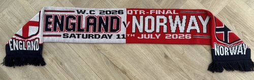 ‘England v Norway World Cup 2026 Quarter Final Match Scarf — image 1
