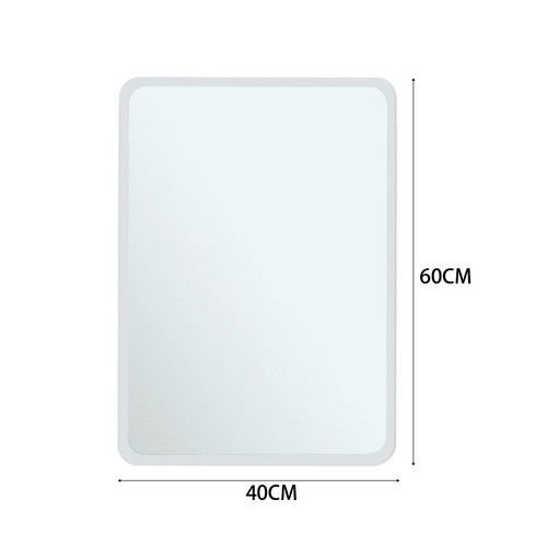 Modern Wall Mount Self-adhesive Plain Bevelled Bathroom Mirror Frameless Mirror