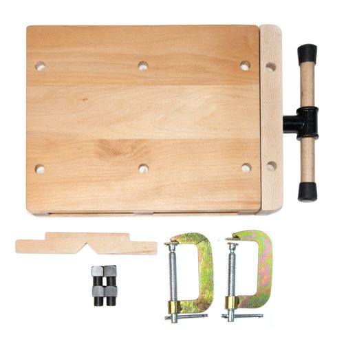 Portable Woodworking Bench Vise Beech Wood Workbench with Adjustable Clamps — image 12