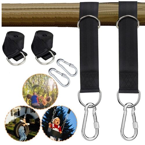 Tree Swing Hanging Kit Hammock Tree Hanging Straps Kit Hooks Carabiner Garden — image 1