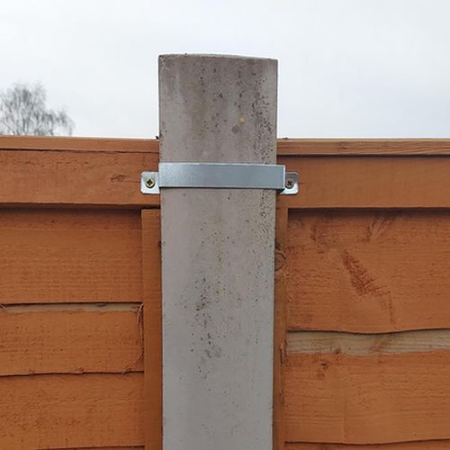 20X Fence Post Security Brackets Galvanised Steel Panel Brackets Fits 4” Post — image 6