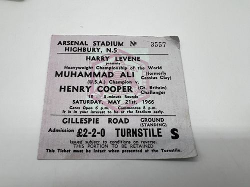 Boxing Ticket - Muhammad Ali v Henry Cooper 1966 — image 1