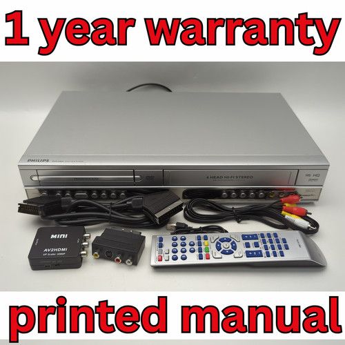 Philips DVP 3100V DVD Player & VCR VHS Player / Recorder 1 Year Warranty Remote
