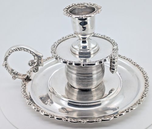 VICTORIAN SOLID SILVER COMBINATION CHAMBER STICK - CHESTER 1899 BY WILLIAM NEALE — image 13