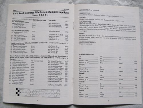 SNETTERTON 28 Mar 1997 BRSCC Good Friday Car Races Official Programme — image 2
