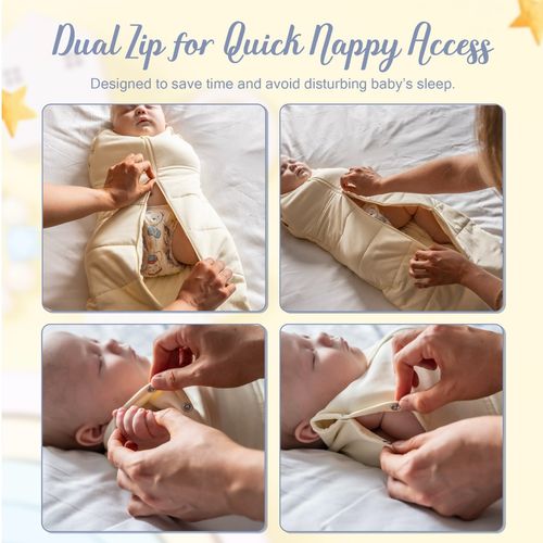 Baby Swaddle Sleeping Bag 2.5 Tog 0-3 months 3-12 months Cotton — image 6