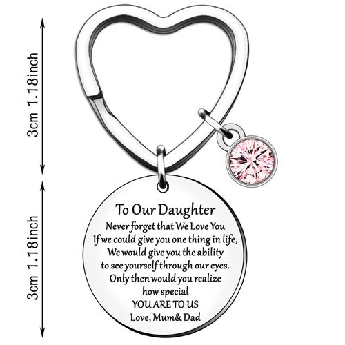 To Our Daughter Keyring Key Rings Gifts From Mum And Dad For Women Girls — image 2
