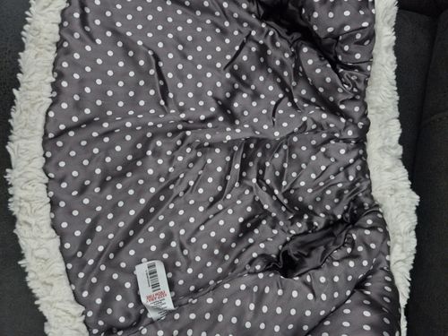 Girls faux fur cream lined coat Nutmeg age 6-9 months — image 5