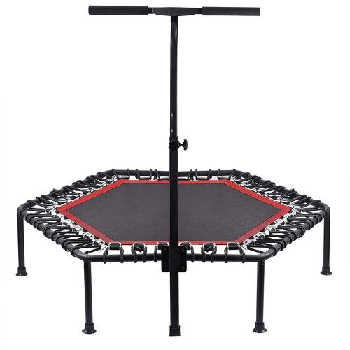 Trampoline Fitness Jumper Rebounder Home Exercise Gym Bouncer with Handle 50"