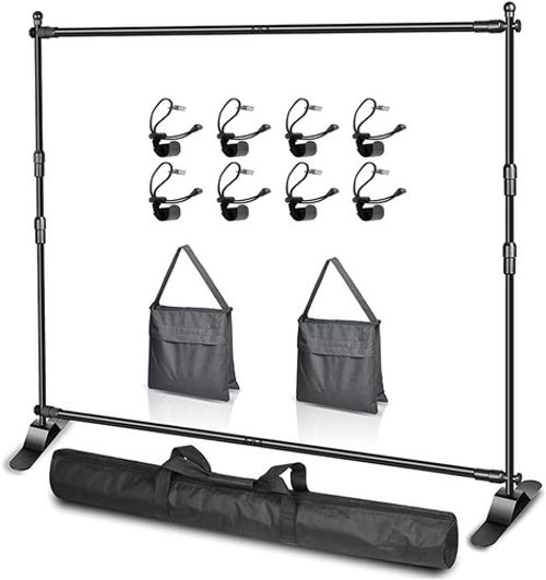 EMART Heavy Duty Backdrop Stand 10x10ft 3x23m Adjustable Background Support Kit