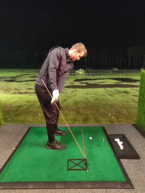 Golf Swing Plane Alignment Training Practice Aid Plate Stick Holder — image 12