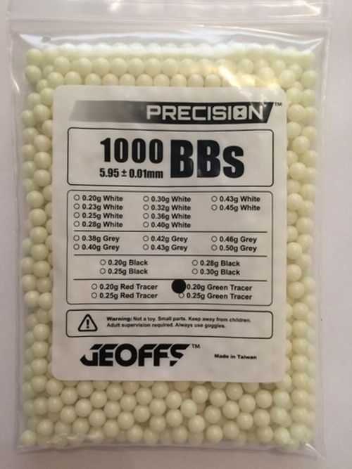 GEOFFS™ PRECISION™ QUALITY AIRSOFT BBS BB AMMO 6MM PELLETS VSR SNIPER TRACER