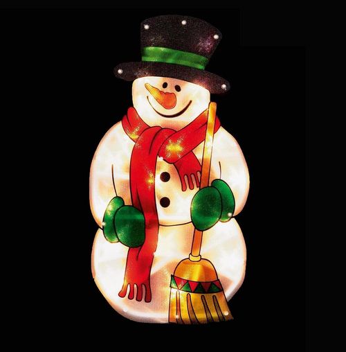 Santa / Snowman 20 LED Christmas Window Silhouette Lights Decoration Indoor Xmas — image 1