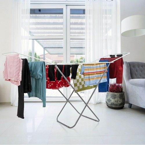 Indoor Clothes Airer Dryer Horse Maiden Large Winged Outdoor Folding 3 Tier Rack
