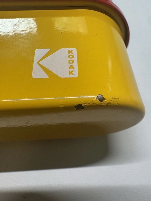 Kodak 35mm Film Case - Holds 5 Rolls - Yellow/Red Steel Case - Used, Fully Function — image 7