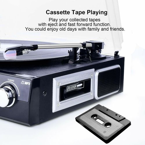 Bluetooth Record Player with Stereo Speakers Turntable for Vinyl to MP3 — image 5