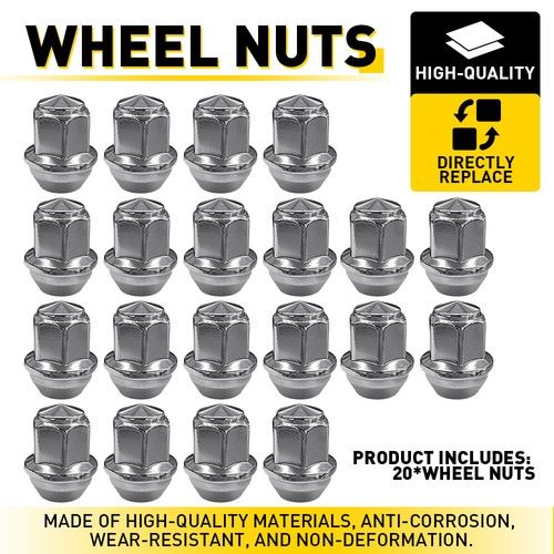 20X M14X1.5 Wheel Lug Nuts For Ford Transit Custom Mk1 2012-2023 21Mm Hex Steel