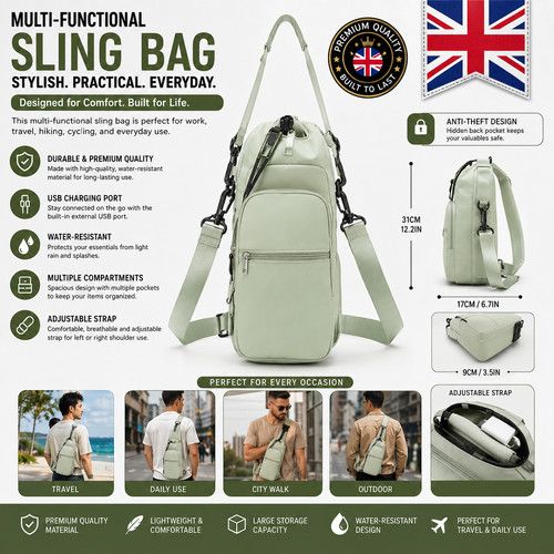 Insulated Water Bottle Holder Bag with Phone Pocket Adjustable Shoulder Strap