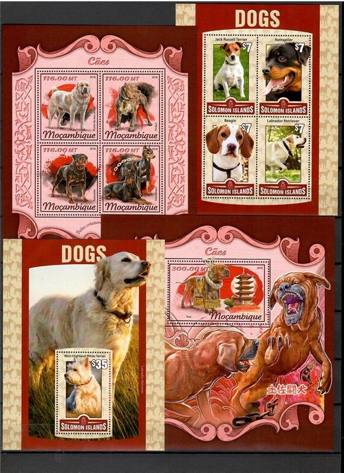 DOG breeds / dogs collection Pt. 2 (countries M-S) - 52 s/s MNH #CNA402 — image 9