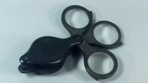 ANTIQUE BAKELITE TRIPLE MAGNIFYING GLASS LENS LOUPE — image 2