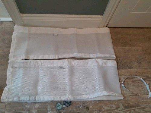 Clair de Lune Over the Moon Breathable Cot Bumper Twin Pack - White Mesh