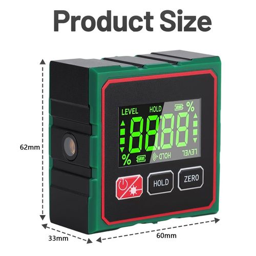 Magnetic Digital Angle Finder &Electronic Laser Digital Spirit Level LCD Display — image 5