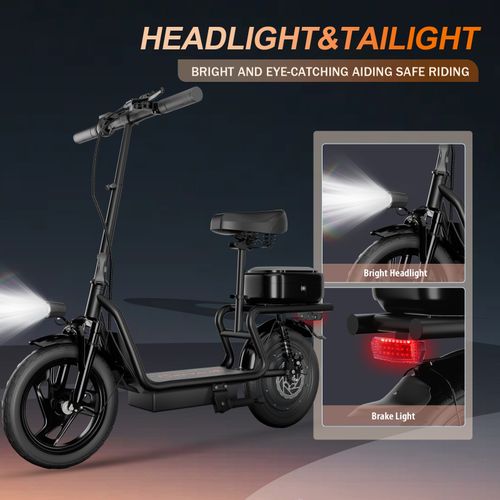 500W 48V 15AH Folding Electric Scooter 14" C0mmuter E-scooter 45KM+Storage Box — image 7