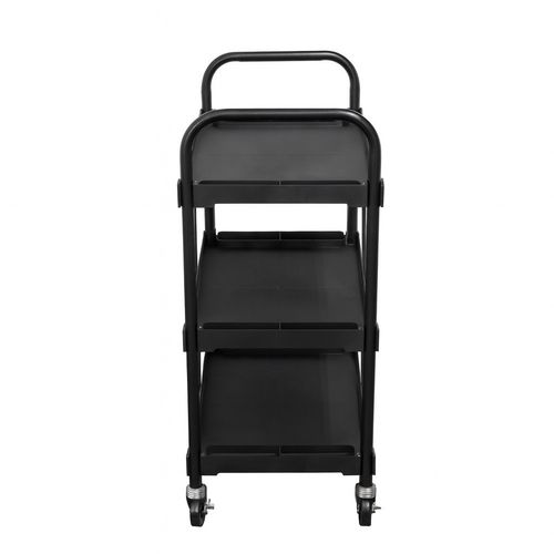 3-Tier Folding Tool Trolley on Wheels 150LB (Storage Utility Kitchen Cart) — image 5