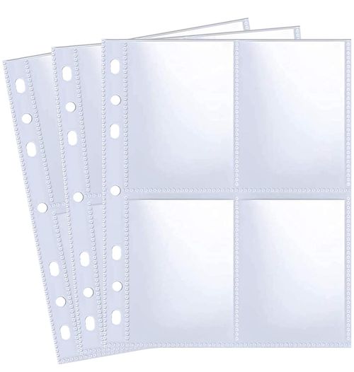 30 Pack 240 Pockets 2.5x3.5” Photocard Sleeves for 6 Ring A5 Binder, Ultra-Clear — image 1