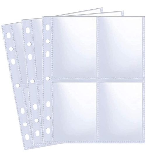 30 Pack 240 Pockets 2.5x3.5” Photocard Sleeves for 6 Ring A5 Binder, Ultra-Clear