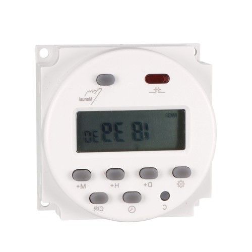 DC 24V Digital LCD Display Power Programmable Timer Time Switch Relay 16A