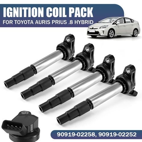 4x For TOYOTA Auris Prius 1.8 Hybrid 100KW 2008-2016 Ignition Coils 90919-02258