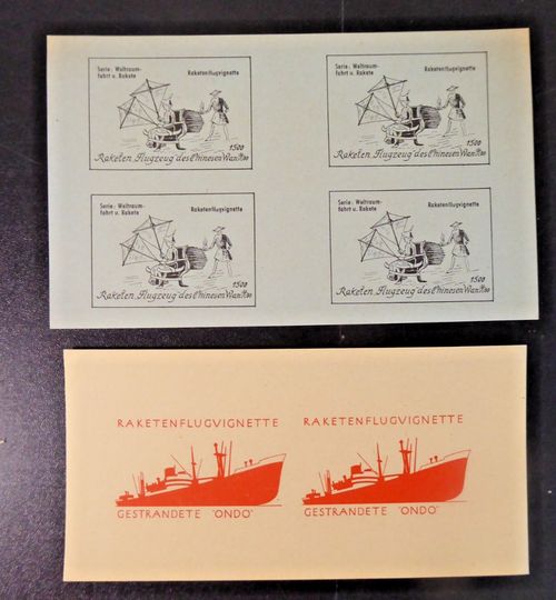 Space travel/rocket mail, collection with 73 documents and various Vignettes, ex "Winner" — image 24