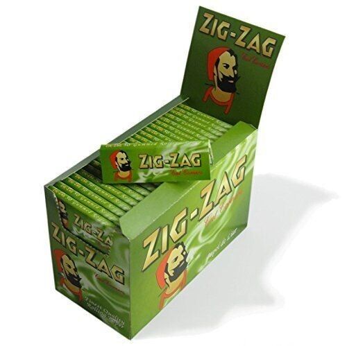 Zig Zag Green Standard Rolling Papers Regular 50 - 100 Booklets -  Cut Corners — image 9