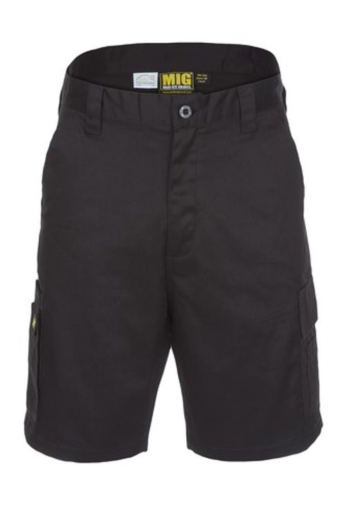 Mens MIG Cargo Combat Black Work Shorts Size 30 to 42 in BLACK or NAVY BLUE