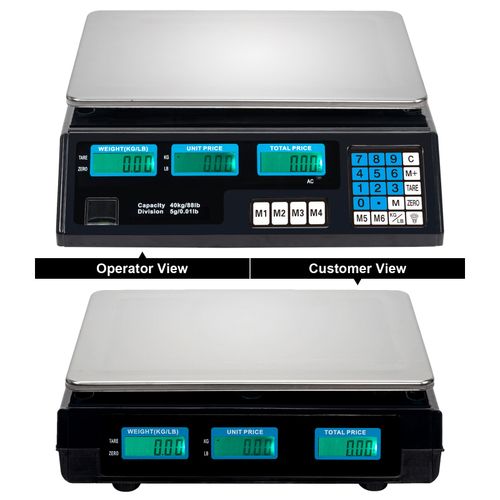 Digital Price Computing Scale 40kg/5g For Vegetable Food UK Plug Silver & Black — image 7