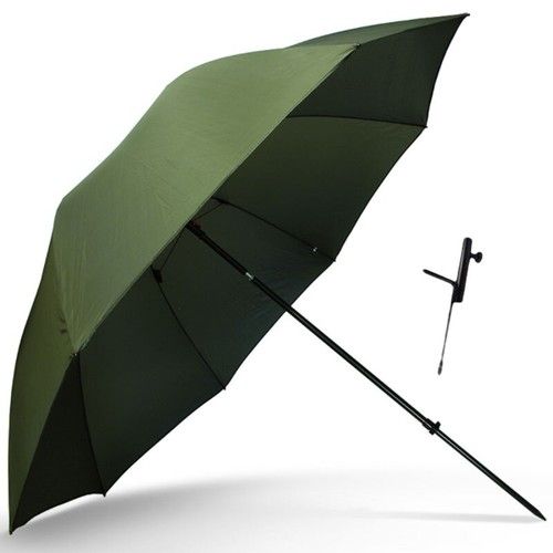 FISHING BROLLY UMBRELLA SHELTER WITH TILT ACTION GREEN CAMO CARP FISHING