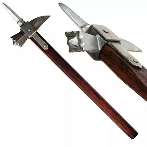 Medieval Warrior Functional Spiked Lucerne War Hammer Replica Collectible Weapon