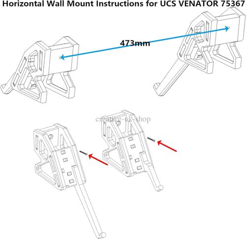 Wall Mount Display Bracket for Lego 75367 Venator UCS Star Wars — image 5