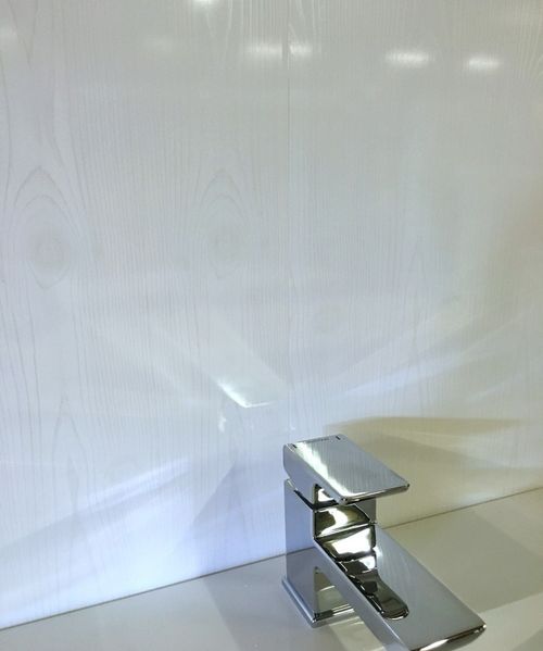 White Ash Gloss Bathroom PVC Cladding Kitchen Ceiling Panels Shower Wet Wall — image 5