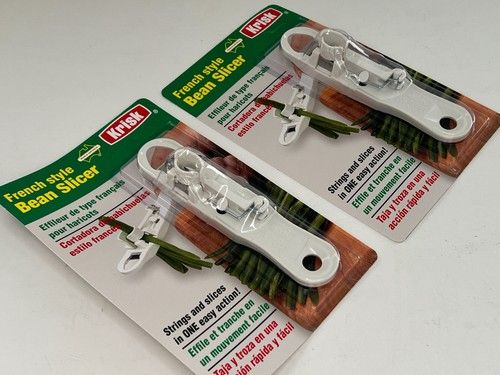 2 Krisk Bean Slicers Strings Slices Tops Tails Kitchen Gadget Green Runner Bean