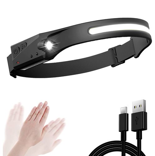 Goodyear LED Head Torch Rechargeable Headlamp COB Motion Sensor Waterproof Light — image 5