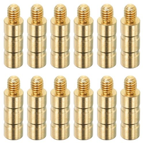 12Pack 50 Grain Archery Arrow Insert 0.244 Inch Brass Arrow Weight Bolts