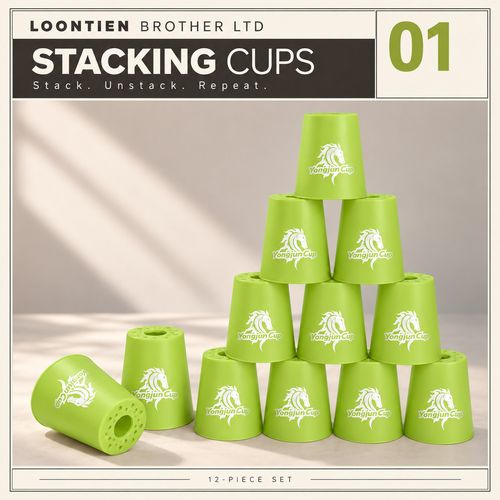 12pcs Speed Stacking Cups Set Sport Stacking Game Gift for Kids Adults — image 1